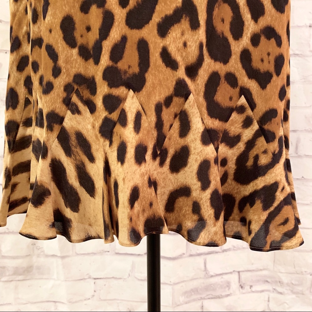 Escada Silk Leopard Print Skirt - Picture 2 of 6